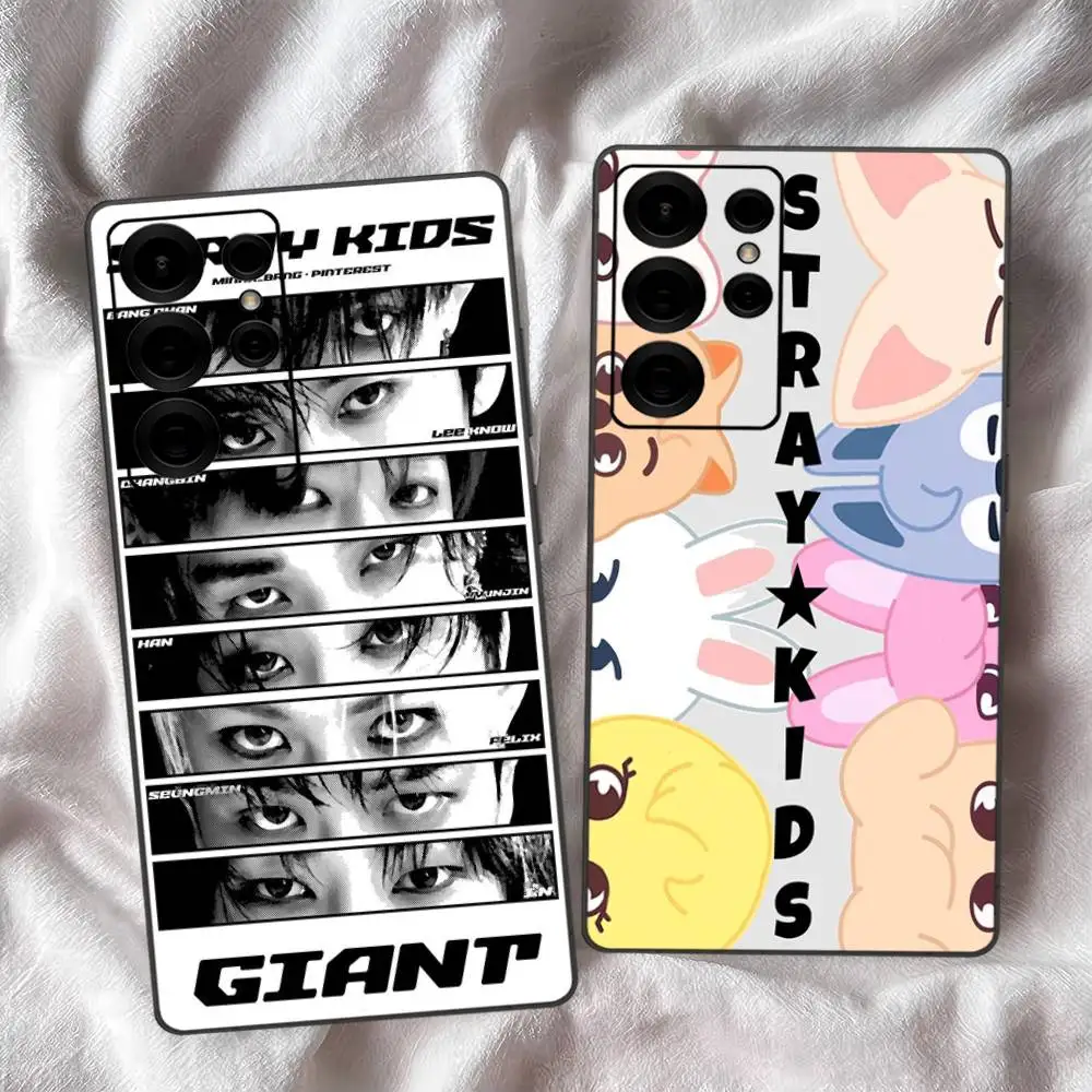 1PC Fashion Kpop S-Stray-Kids Phone Case For Samsung S 24 fe 25 Ultra plus 20 lite 21 30 22 23 24 22 Ultra 5G Fundas view 5