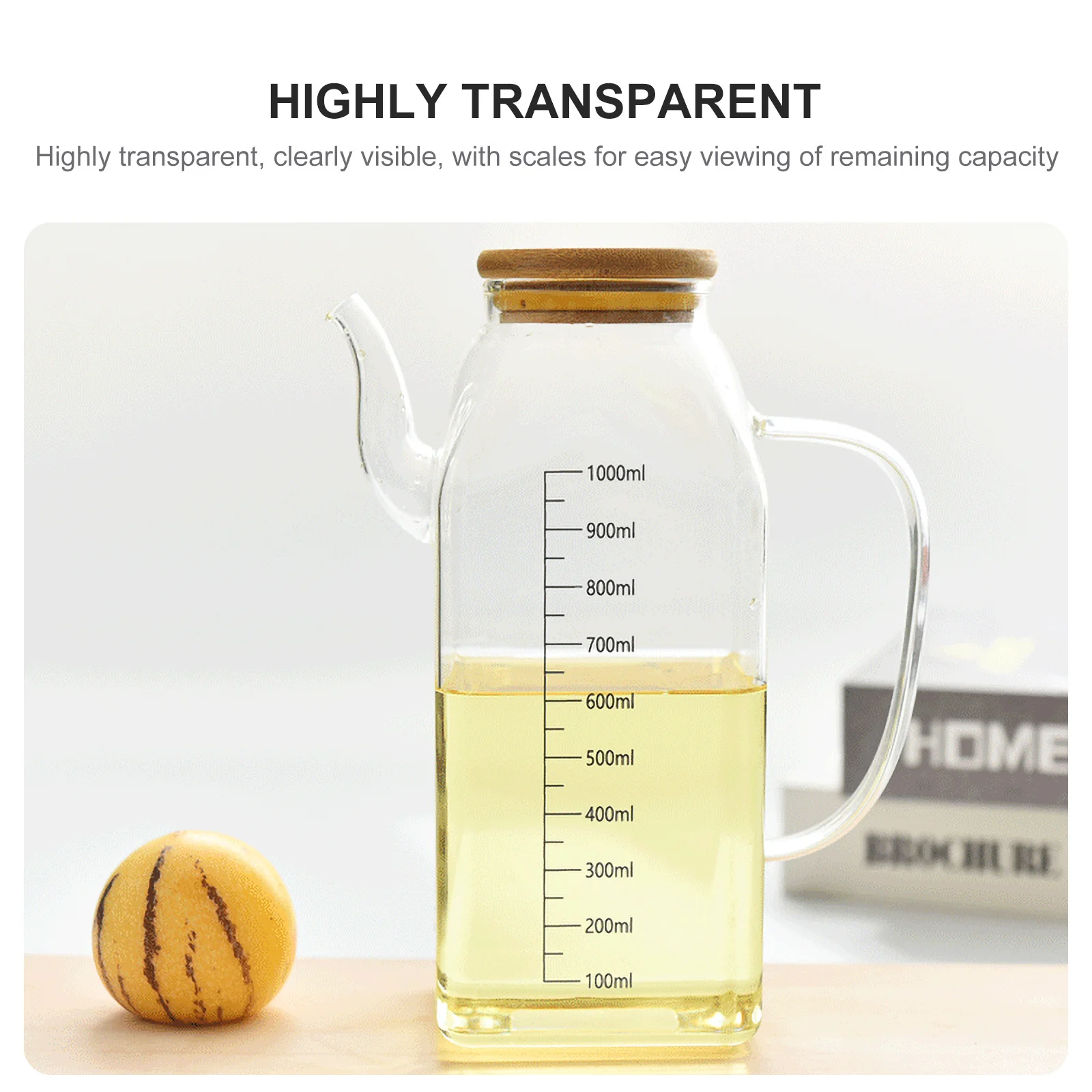 

Glass Oil Dispenser with Spout for Kitchen Olive Vinegar Soy Sauce Storage Anti-Leak Condiment Bottle Household Cooking Tool