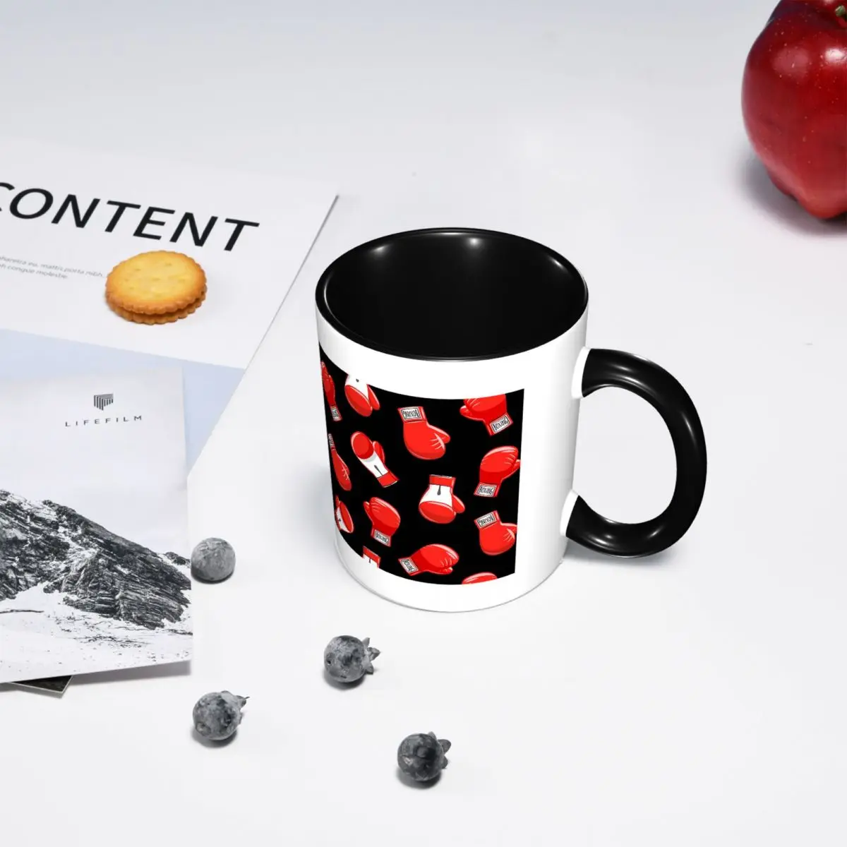 Red Boxing Gloves Mug Funny Ceramic Coffee Cups Tea Mugs Milk Cup Drinkware Gifts for Friends