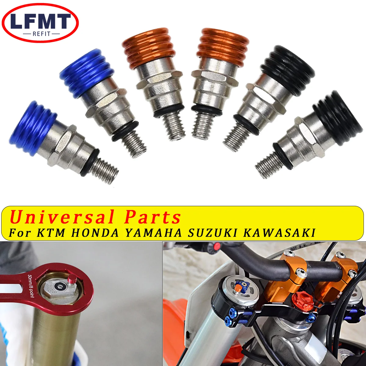 M5x0.8 Bleed Waterproof Front Fork Bleeder Relief Valve For Yamaha YZ TTR WR 125 250 450F Suzuki DRZ RM RMX RMZ Kawasaki Honda