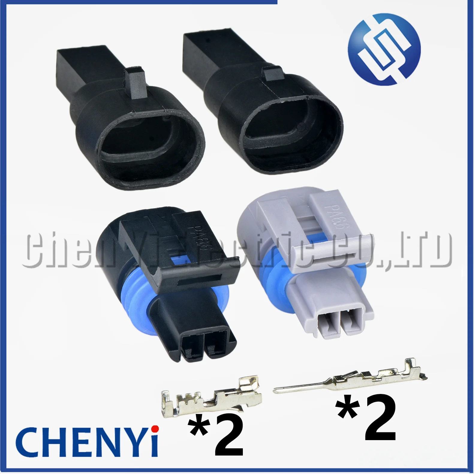 Conector automotivo à prova d'água de 2 pinos para sensor de temperatura do líquido de arrefecimento do motor, plugue do chicote 12162195 12162193 15326388 12162197