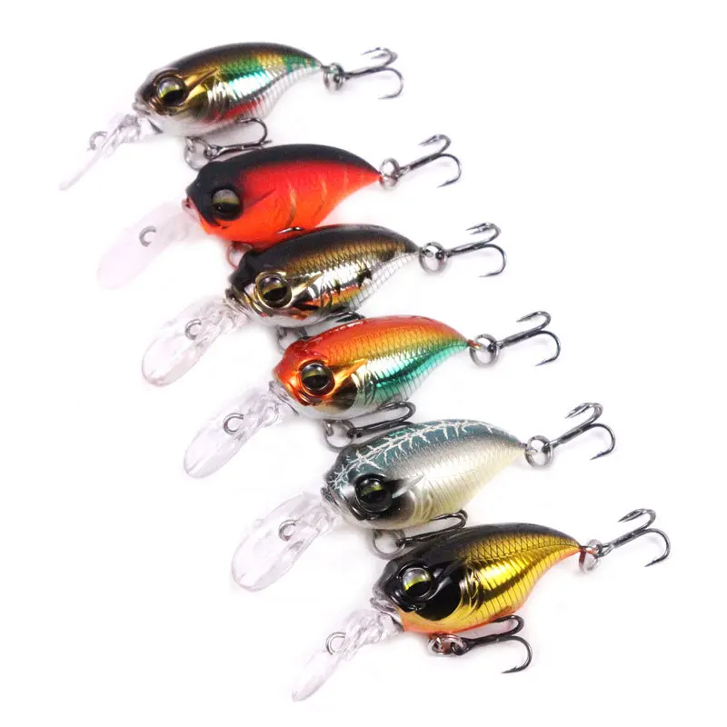 5g/3.8cm Lure Bait Griffon Float Little Fat ABS Hard Bait Surface Tie Black Diamond 6062 With Tongue Plate