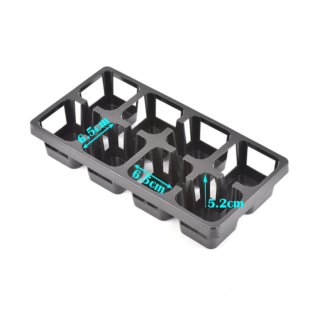 8 otworów sukulenty garnki plastikowy kwiat rośliny doniczkowe pojemnik sadzonki przedszkole dostarcza dekoracji wnętrz (średnica wewnętrzna. 6.5CM)