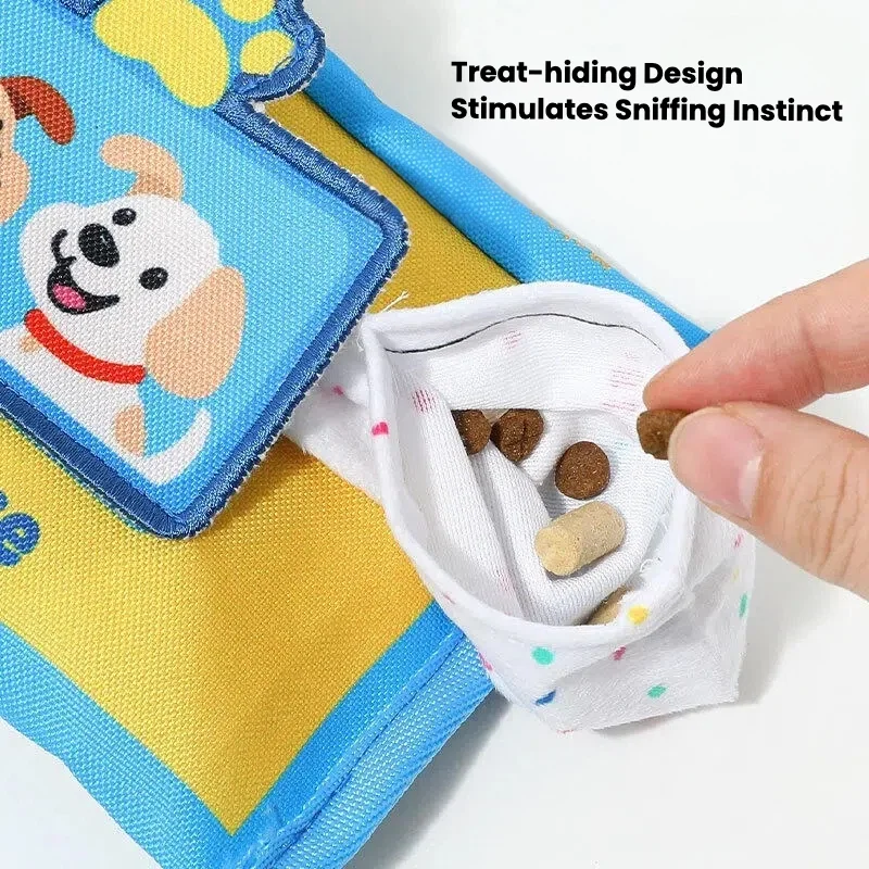 Interaktives Hunde-Puzzle-Spielzeug für Welpen-Schnüffeltraining - Futterausgabe- und Feuchttücher-Versteckspiel - Neue Haustier-Spielzeuge – Detail 2
