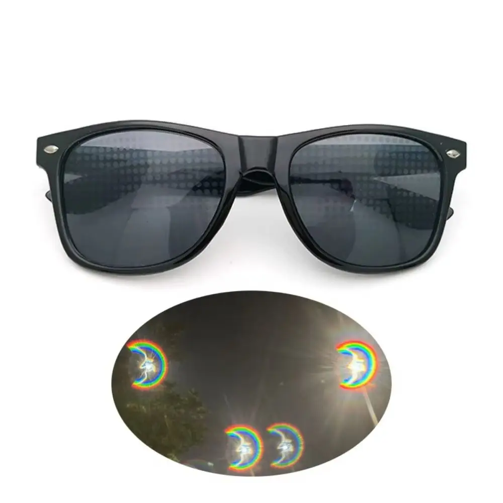 Unique Diffraction Glasses Light Refraction Funny 3D Prism Effect Glasses Clear/Gray Lens Mirror Light Special Effect Glasses