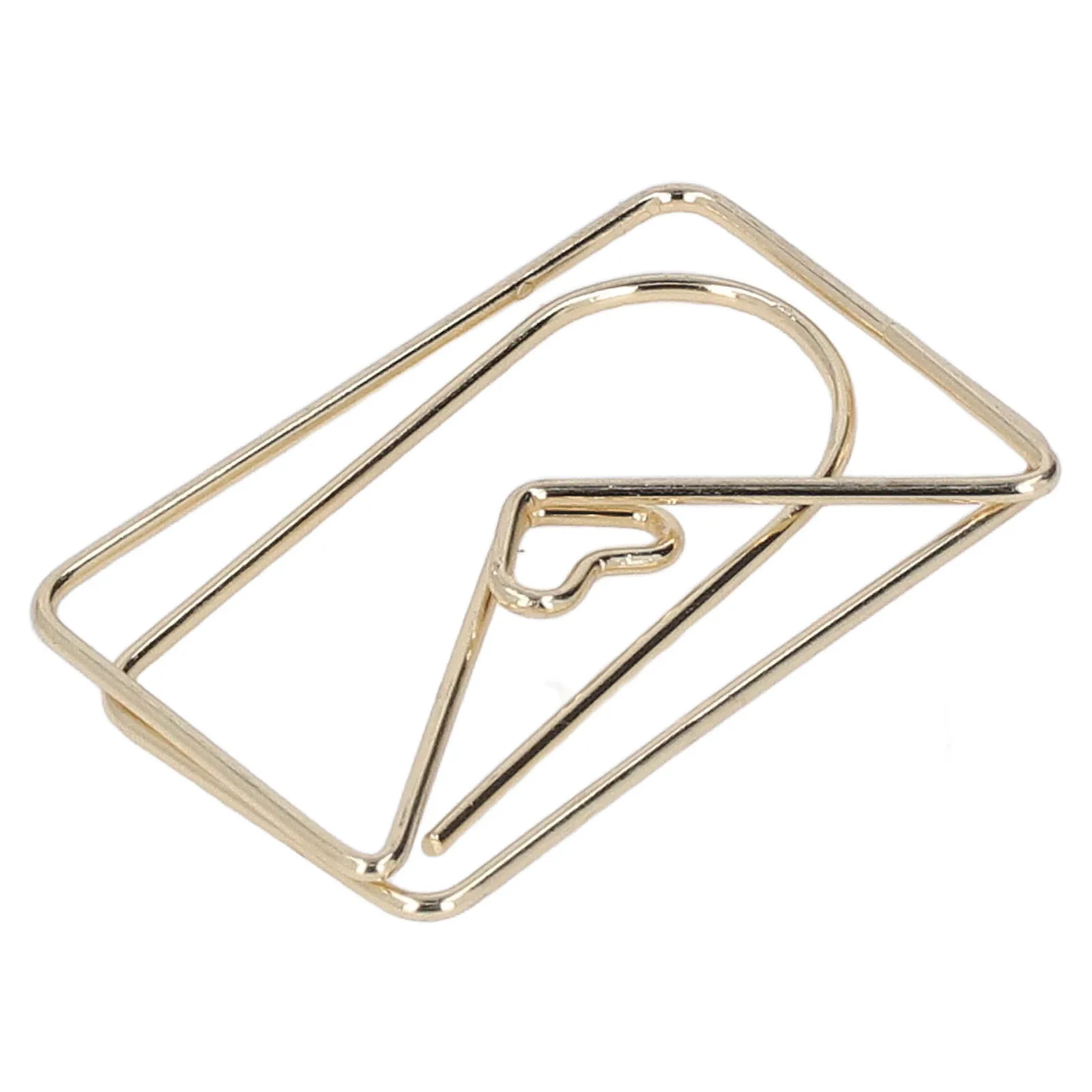 100 Uds Clips de papel metálicos proceso de galvanoplastia dorada Clips de papel antioxidantes antideslizantes con caja de almacenamiento para sobres de trabajadores