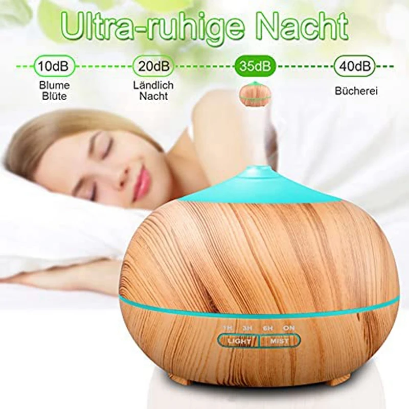 Etherische Olie Diffuser Aromatherapie Luchtbevochtiger Elektrische Diffusers Met 7 Kleuren Led Licht En 4 Timers Voor Home-Us Plug