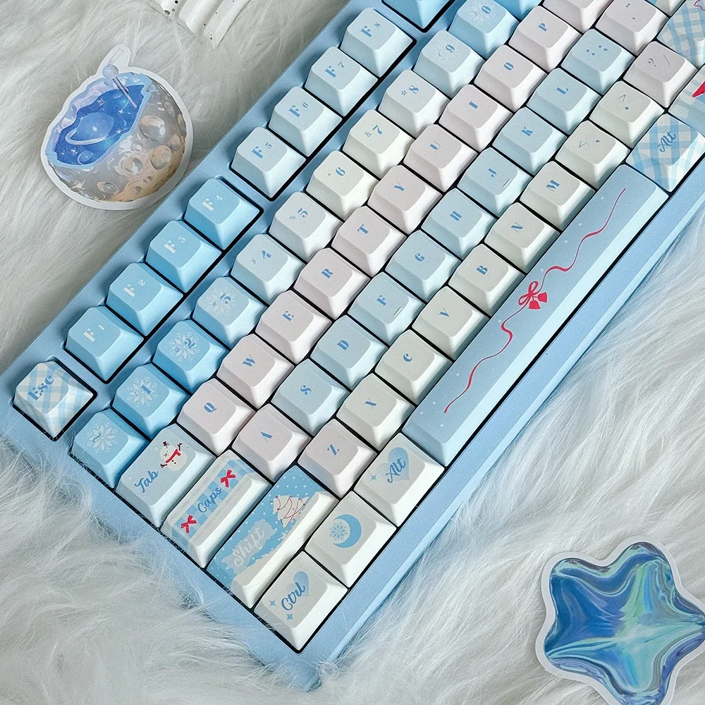 

In the winter theme keycaps Alice keyboard keycaps five-sided sublimation original height 146 keys