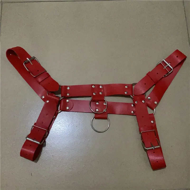 ชายชุดชั้นในหนังสายรัดผู้ชายปรับเครื่องรางเกย์เสื้อผ้าทางเพศ Body Chest Harness เข็มขัด Punk RAVE เครื่องแต่งกายสําหรับ Sex