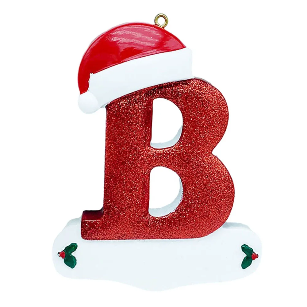 Personalized Christmas Tree Ornaments  Resin Alphabet Decorations  Customizable and Festive  Memorable Addition to Your Tree