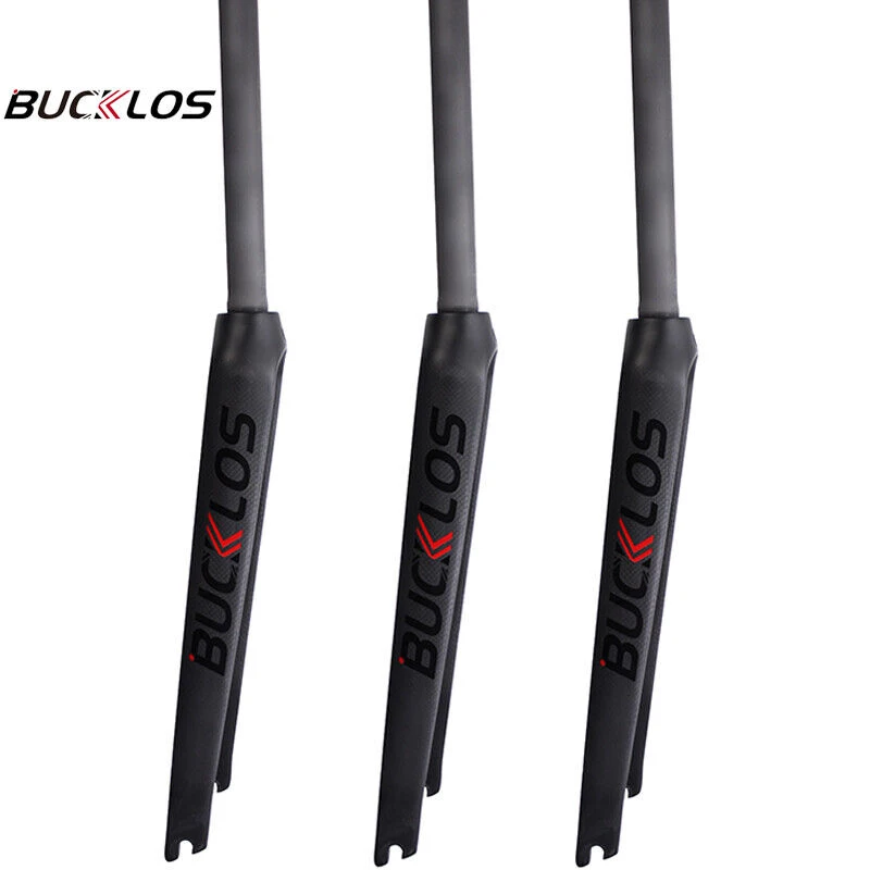 

BUCKLOS Carbon Fiber 700C Fork 28.6mm (1-1/8") Road Bike Fork Full Carbon Bicycle Rigid Fork for 700C Bike Accessories