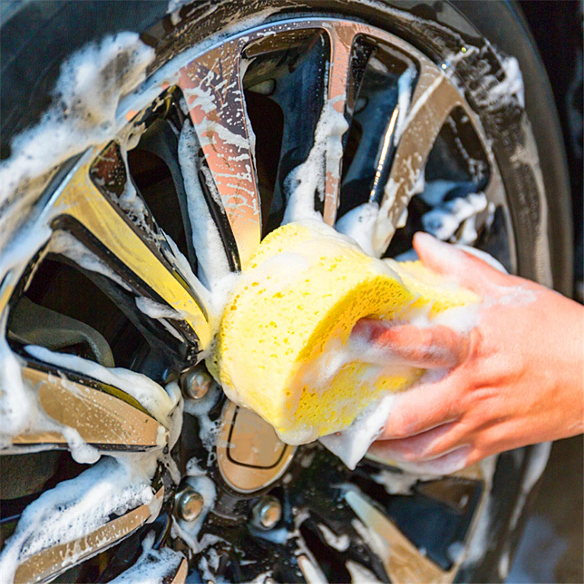 

10 pcs Car Wash Sponges Bone Design High Density Porous Compressed Sponge Large Size Soft Grip Durable Non-Scratch Household
