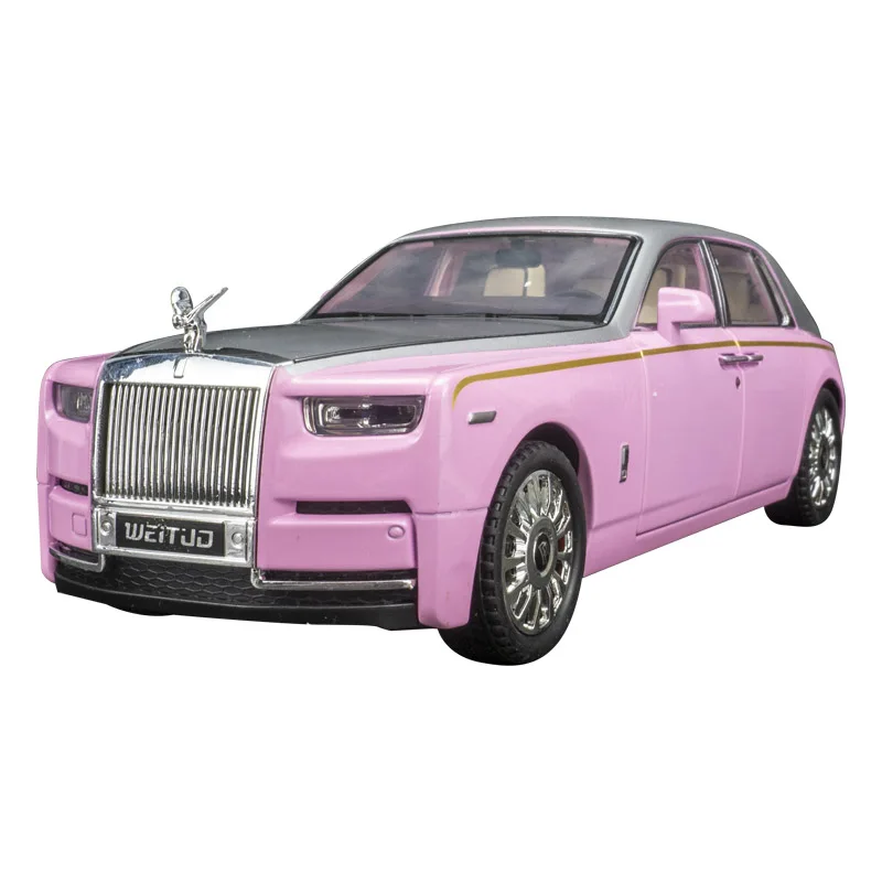 Rolls-Royce Phantom Classic Scale Model Brinquedos de carro para crianças, Diecasts de liga leve e som, veículos puxados, presentes para meninos, 1:20