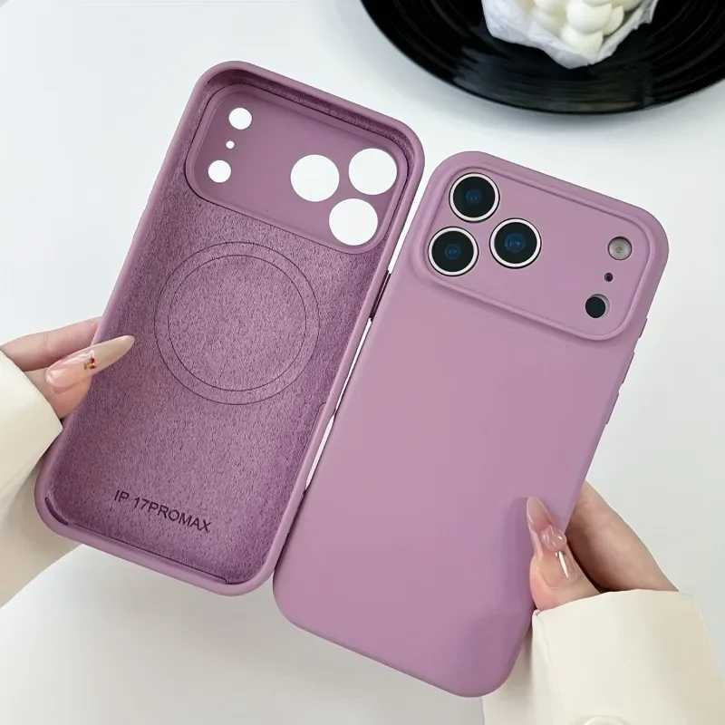 Silicone líquido original para magsafe carga magnética caso de telefone para iphone 17 ar 16 15 14 plus 13 12 pro max capa cor laranja