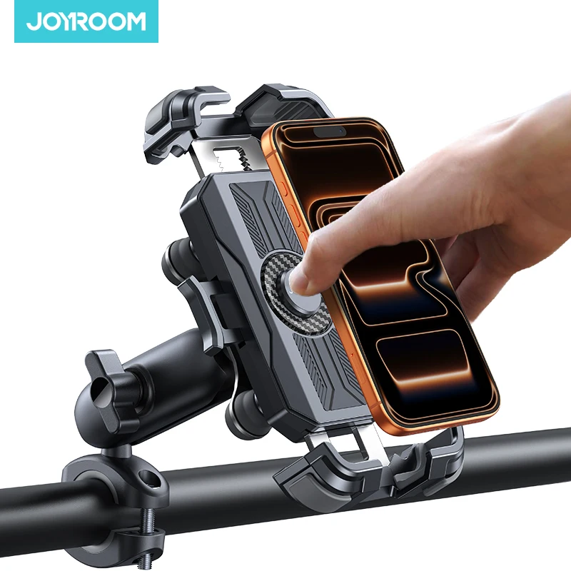 

Joyroom Motorcycle Bike Phone Holder Mount with Vibration Dampener Universal Bike Phone Holder for Bicycle Scooter ATV/UTV