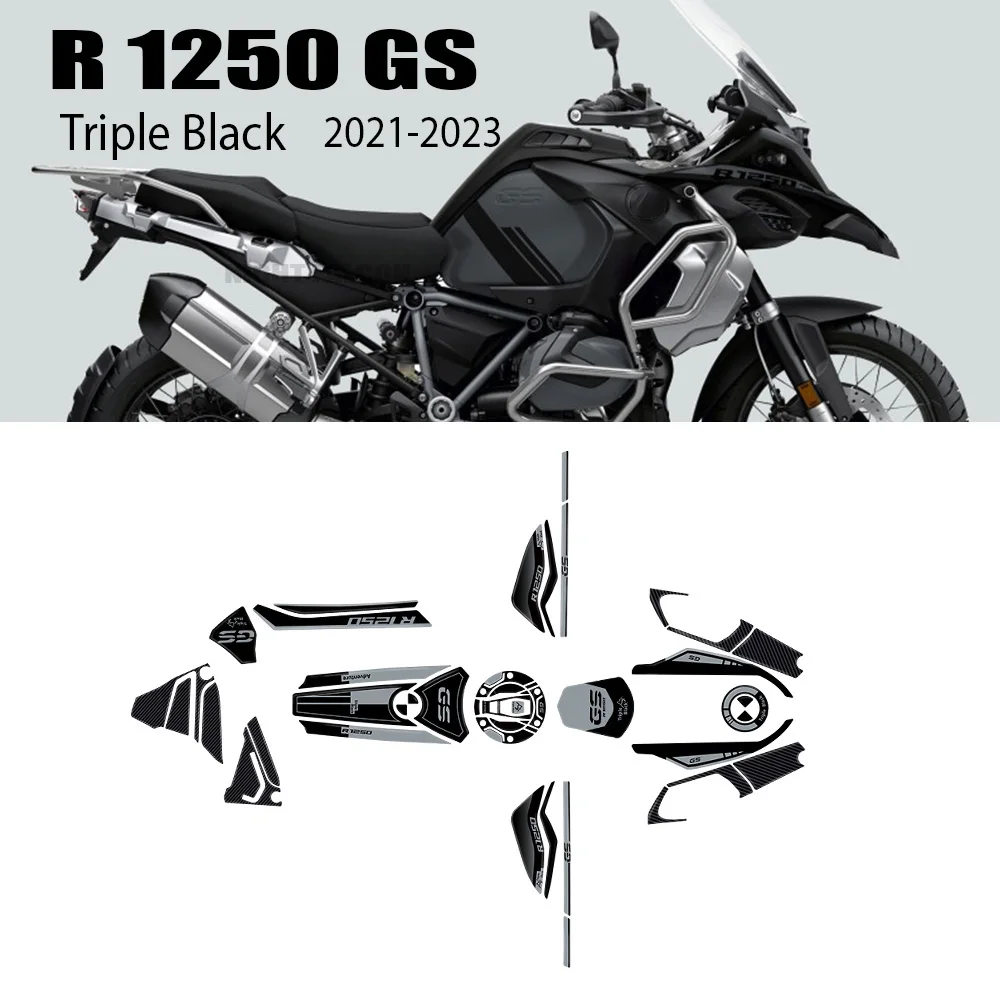 

R1250 GS Adventure 2023 Motorcycle accessories 3D Epoxy Resin Sticker Kit For BMW R 1250 GS Adventure Triple Black 2023