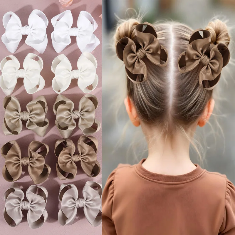 

36 шт. 3-дюймовые новые модные заколки-бантики для девочек, заколки-бантики из лент, детские аксессуары для волос, головные уборы оптом