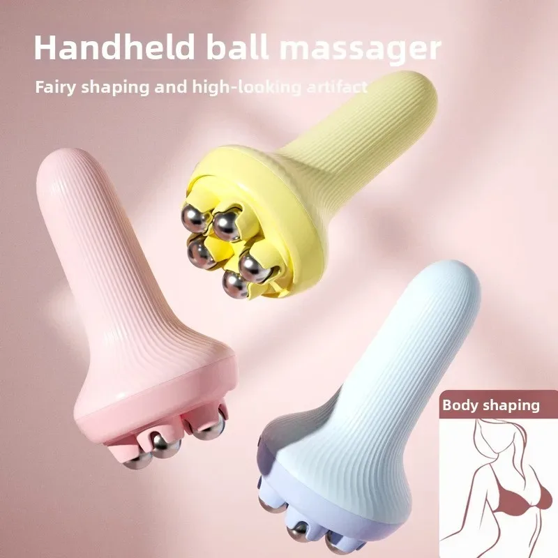 

Handheld portable abdominal and leg unblocking meridian roller massage tool,360 ° rotating magnetic bead motion shaping massager