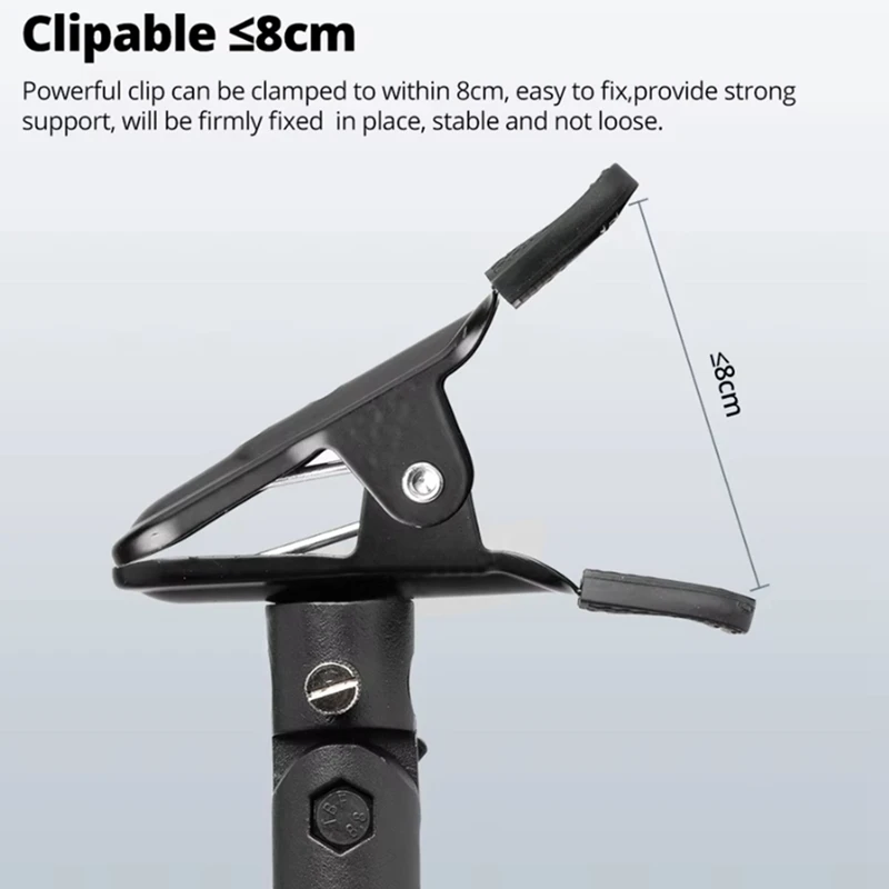 Зажим для держателя отражателя Зажим E-типа Винт Поворотный адаптер Подставка для освещения Зажим для отражателя для фотостудии-A32R