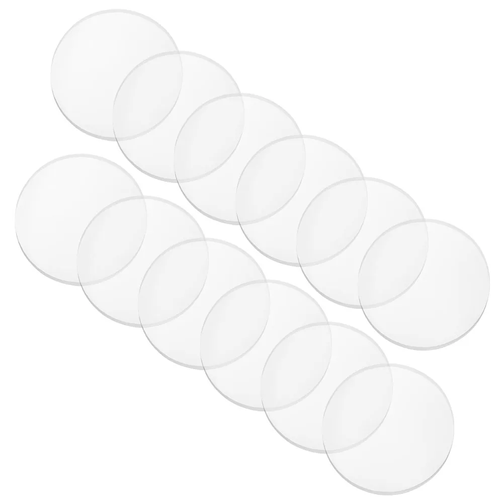 12Pcs Clear PP Antislip Glass Table Spacers Rubber Bumpers Non Adhesive Pads Glass Desk Protectors Furniture Pads