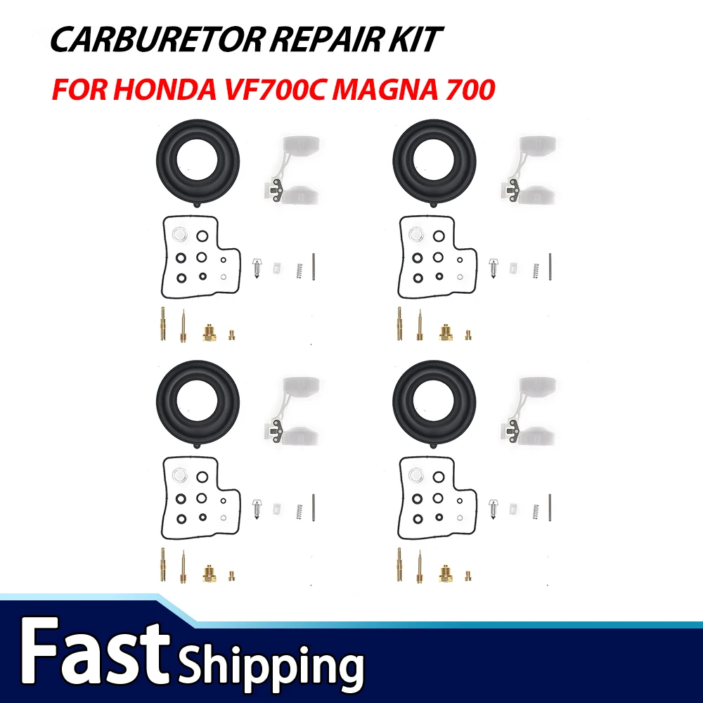 

For Honda VF700C Magna 700 VF700 1984-1986 Carburetor Repair Kit Carb Rebuild Set Vacuum Diaphragm Float