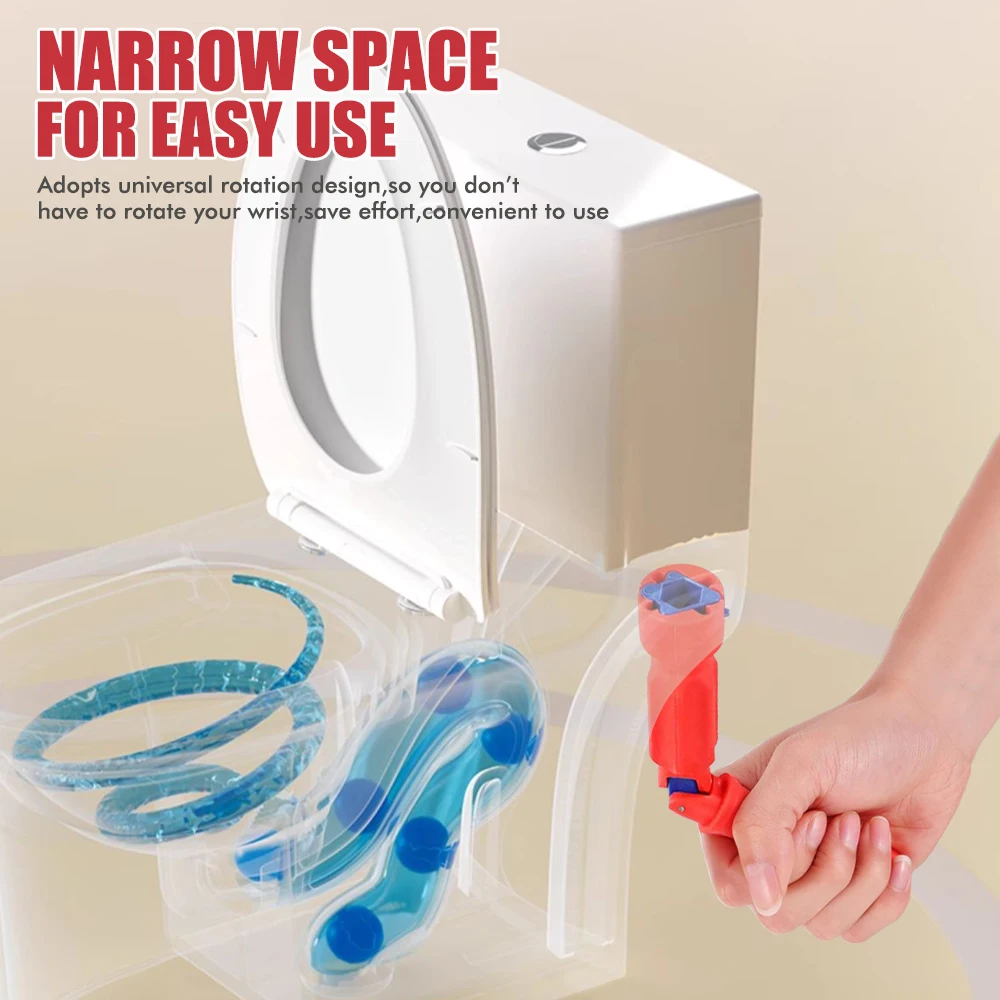 Nuovo strumento universale per la rimozione del sedile del WC da 17/13/10 mm - Chiave da bagno per installazione/rimozione rapida di bulloni e dadi del sedile del comò