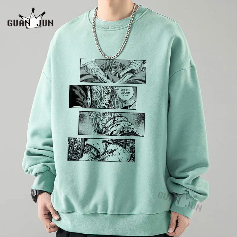 Vinland Saga Men Women Sweatshirt Fall Harajuku Thorfinn Karlsefni Hoodie Long Sleeve O-neck Sweatshirts Causual Pullover Unisex