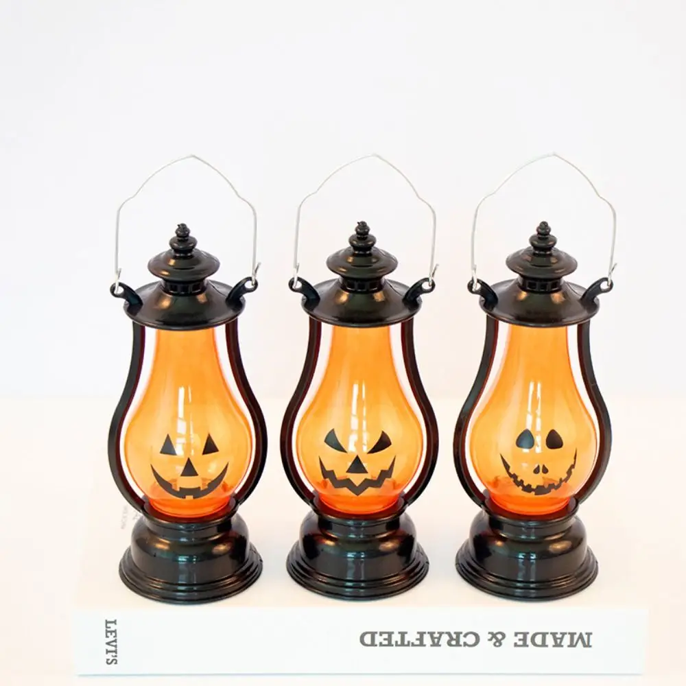 Halloween LED Pumpkin Lantern Ghost Lantern Light Hanging Light Party Decoration Retro Small Oil Lamp Cosplay Prop