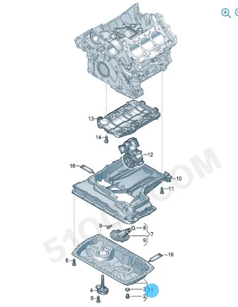 Used for Audi EA839 3.0T PA engine oil pan 06M103602Q original high-quality oil pan