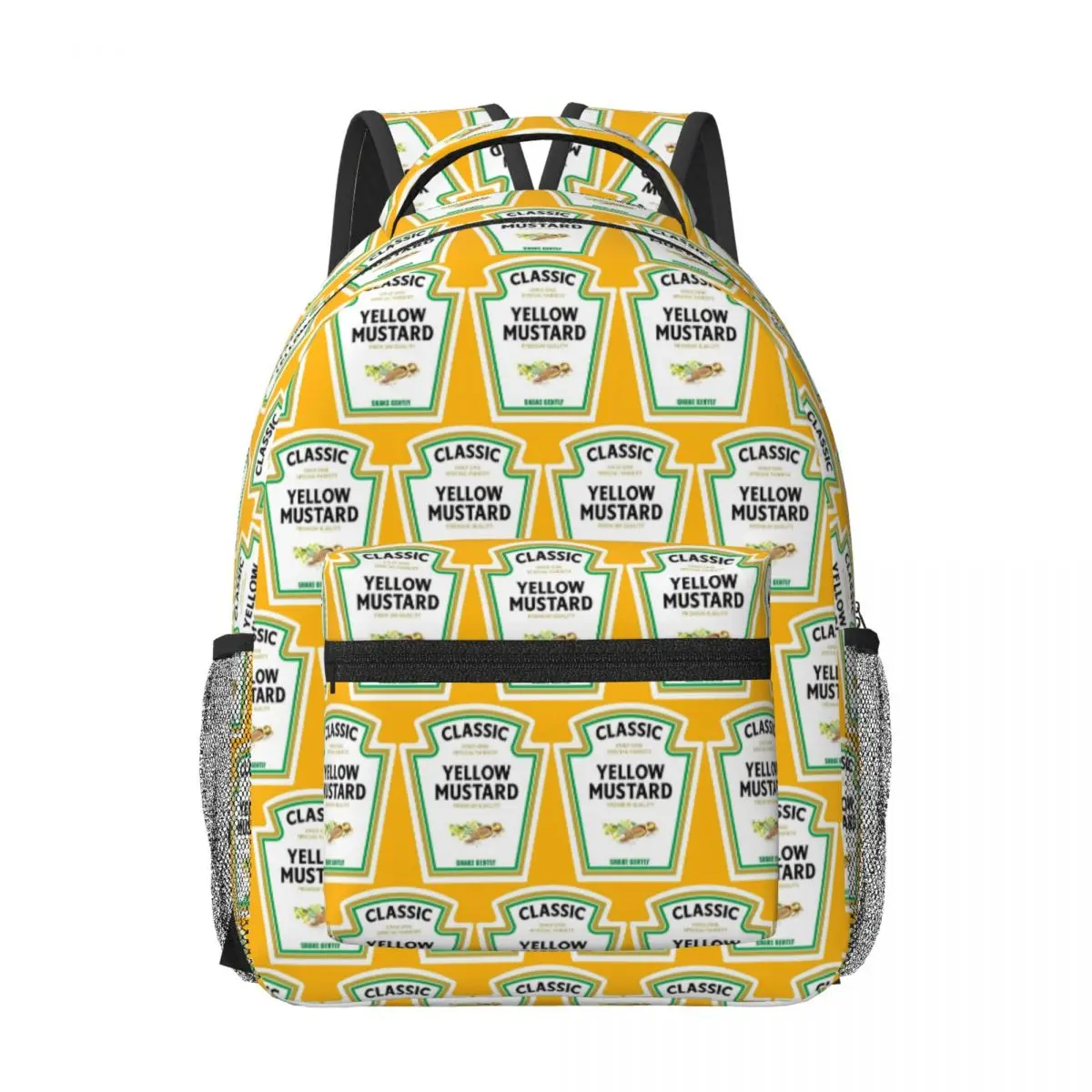 Mustard Mayo Ketchup Woman Backpacks Boys Girls Bookbag Waterproof Children School Bags Portability Travel Rucksack Shoulder Bag