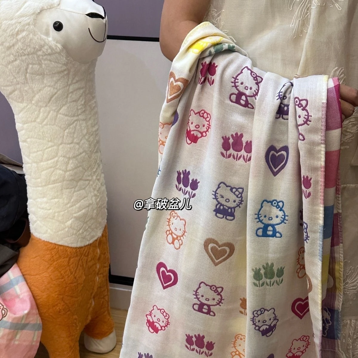 مجموعة مناشف حمام هالو كيتي مكونة من 3 قطع من الشاش القطني فائقة الامتصاص وسريعة الجفاف وغير قابلة للتساقط للطلاب في حمام الشاطئ