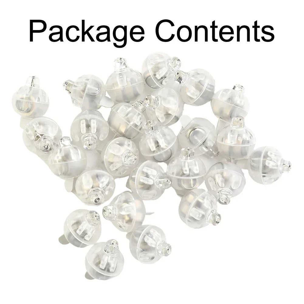 25 Pcs LED Balloon Light Tiny Wireless Battery Crafts Glow Mini Round Ball Lamp For Bar Wedding Party Birthday Decor Light Bulb