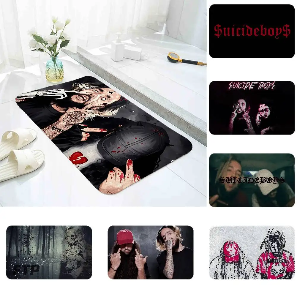 

Boutique S-Suicideboys Home Durable Floor Mat For Entrance Bedroom Washroom Bathroom Doorways Absorbent Non-Slip Foot Mats