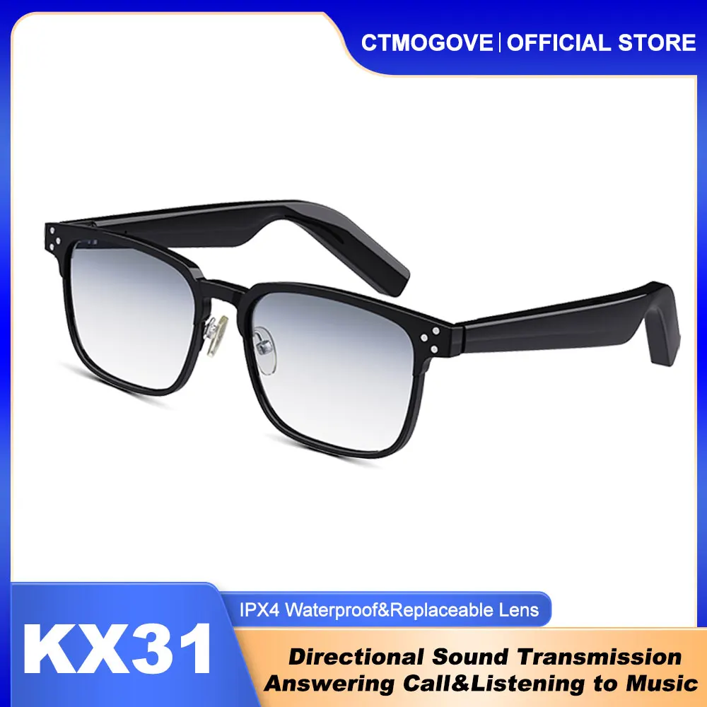 UV Resistant KX31Blue Light Smart Glasses Caling Music Play Bluetooth5.0 Wireless Headset Hansfree Earphones Earbuds HeadPhones