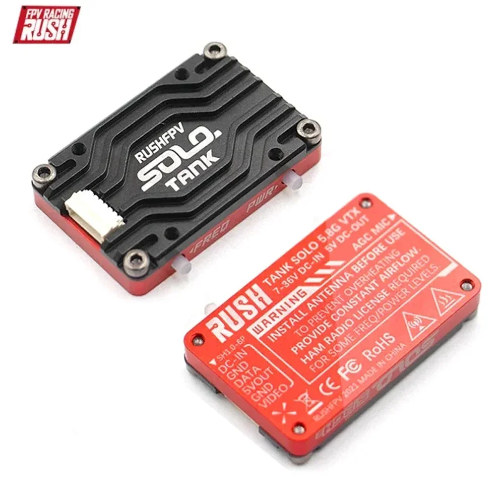 Original Rush Max Solo 2,5 W/Rush Tank Solo 1,6 W 5,8G transmisor de vídeo de alta potencia estructura de disipación de calor VTX para Dron FPV