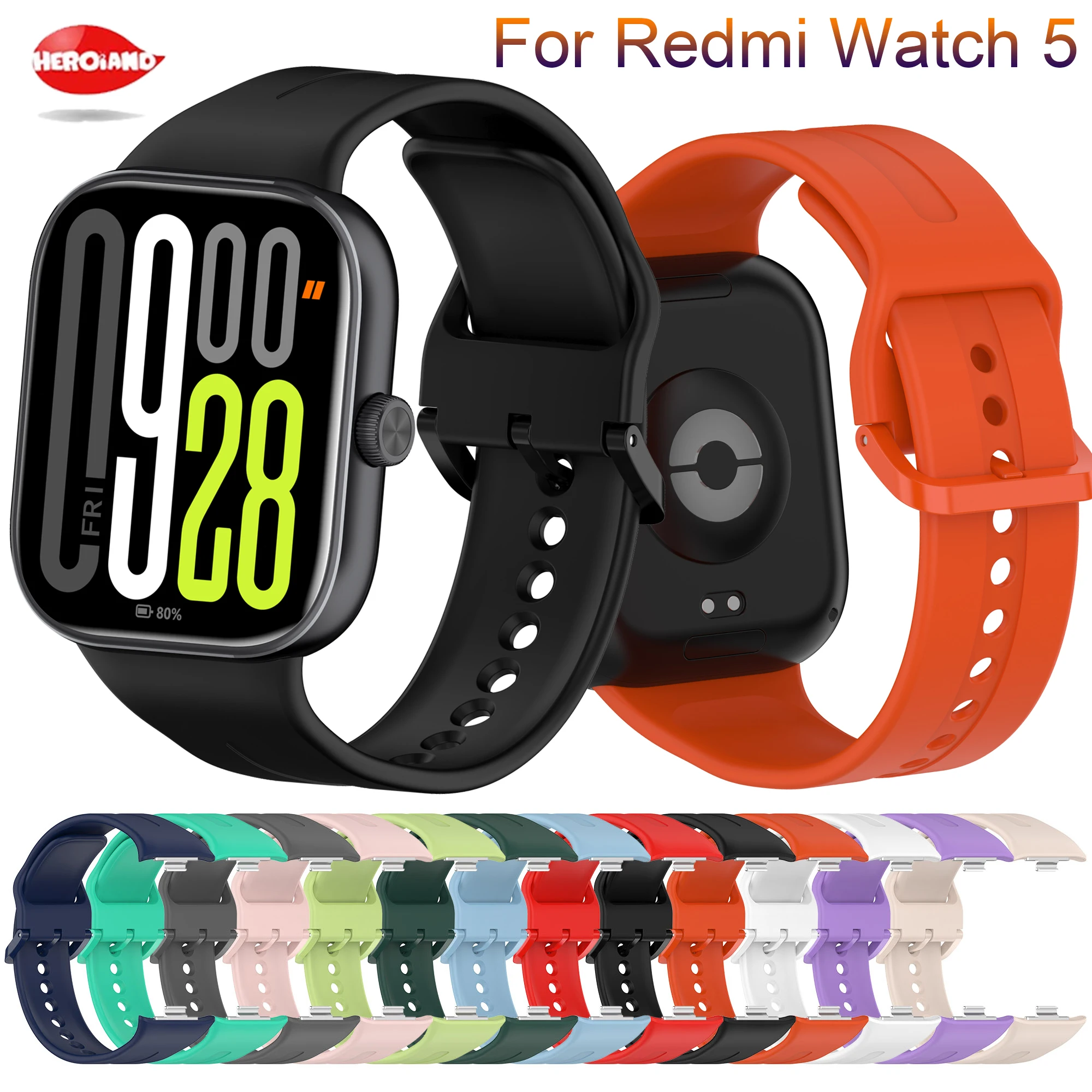 

Watchband For Redmi watch 5 4 Strap Band Smart Wriststrap For Xiaomi Mi Band 9Pro 8Pro Wristband Silicone Bracelet Accessories