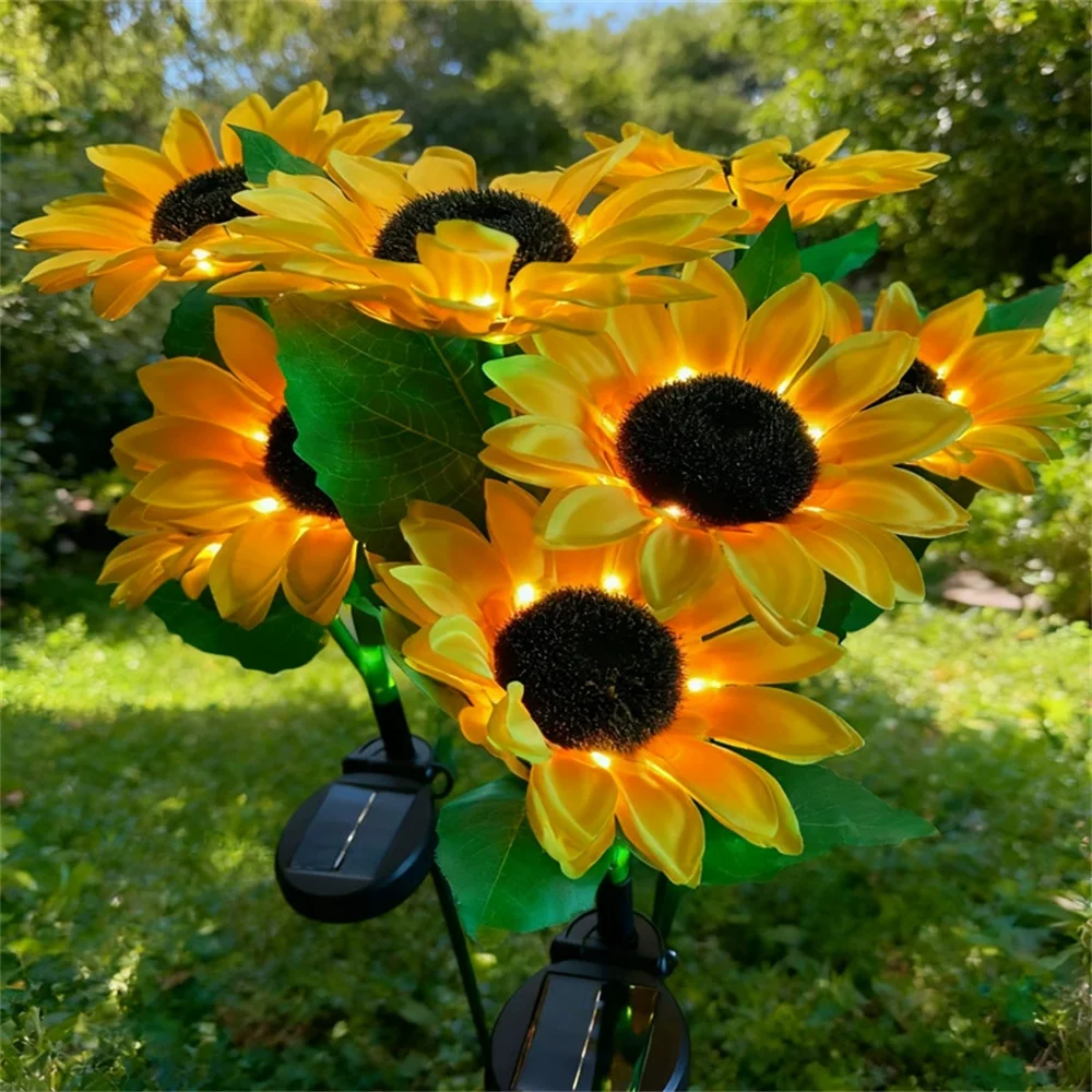 

Solar Lamp Simulation Plant LED Sunflower Lawn Lamp Wedding Party Holiday Outdoor Patio Yard Summer Garden Ramadan Decoration