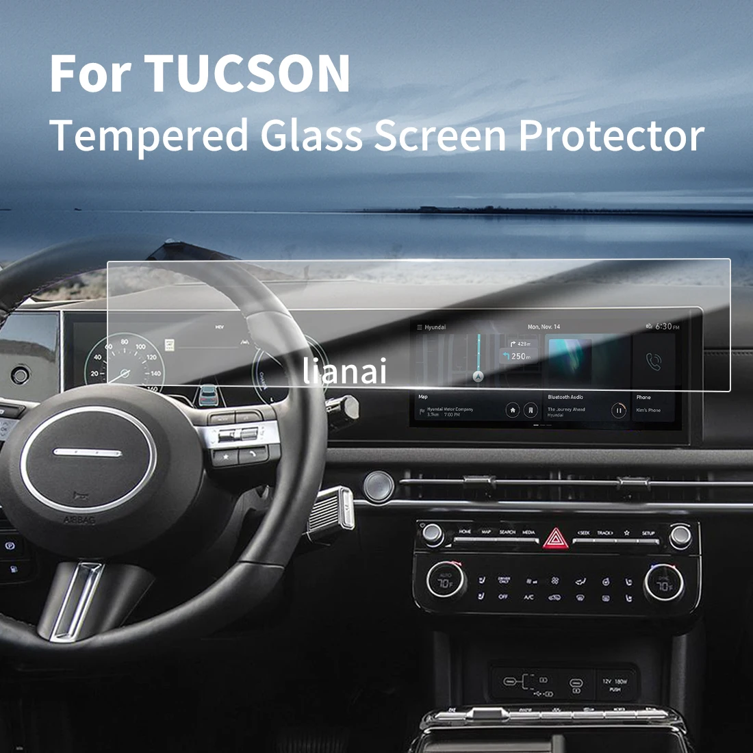 

Screen Protector For HYUNDAI 26 TUCSON mpered Glass Protective Film GPS Video Navigator Car Stickers Vehicle Accessories