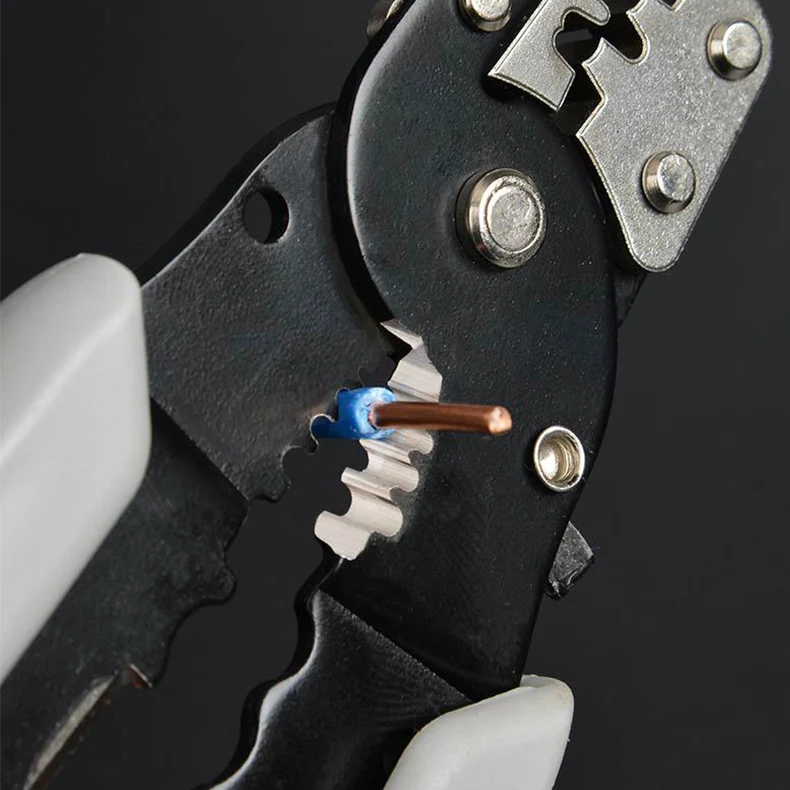 Wire Crimper Tool with Stripper Cutter,Multifunctional Crimping Pliers Terminal Pliers for Insulated Electrical Connectors