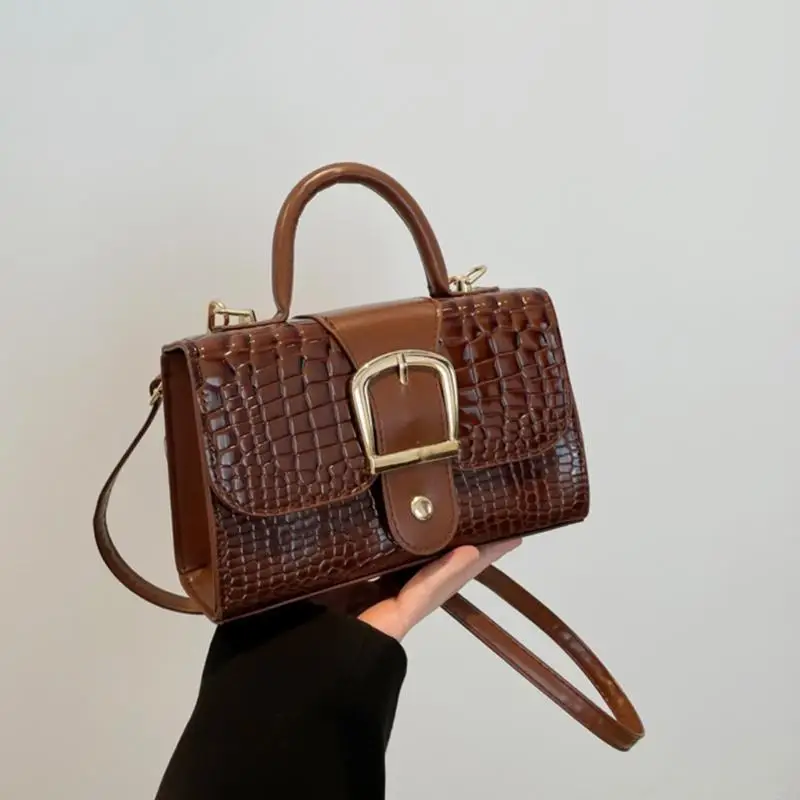 Fashionable 2 Pieces Set Tekstur Tangan Tas Bahu Kulit PU 20CA