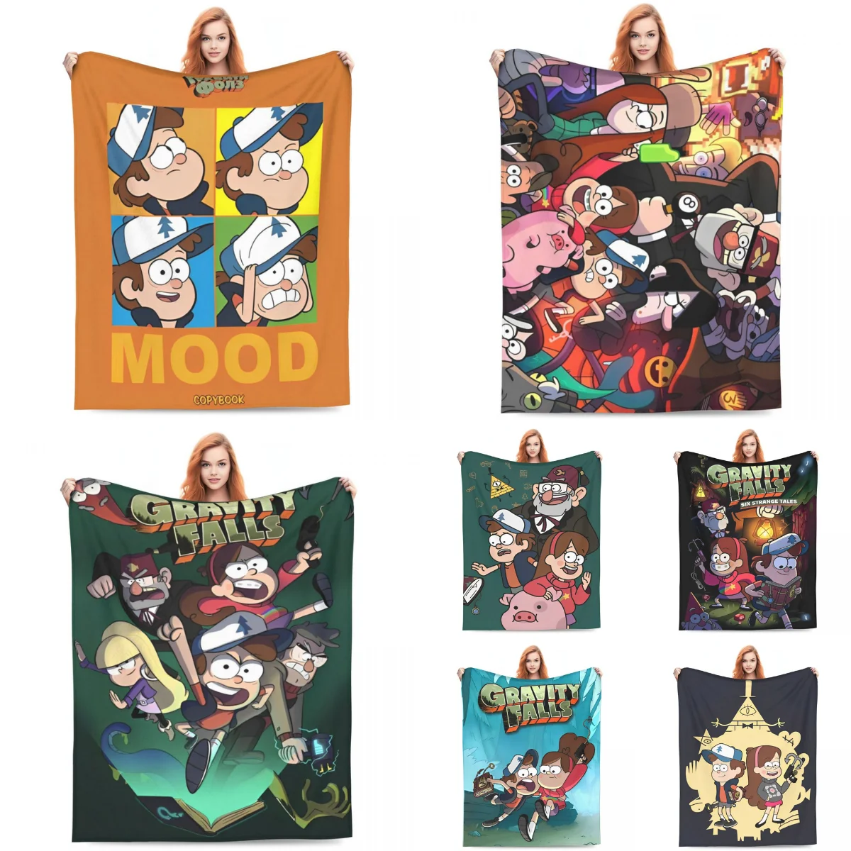 Gravity Falls Cartoon Blanket Quality Super Warm Throw Flannel Blanket Autumn Camping Travel Office Outdoor Novelty Bedspread