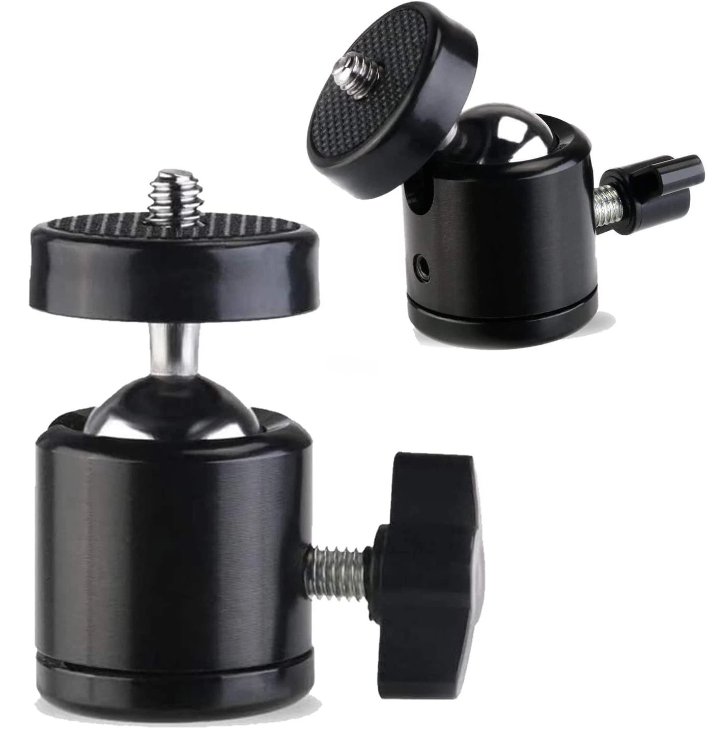 Trípode de cabeza esférica de 1/4 pulgadas, adaptador de Base de montaje giratorio 360 para cámara DSLR, monopié, soporte de luz para videocámara