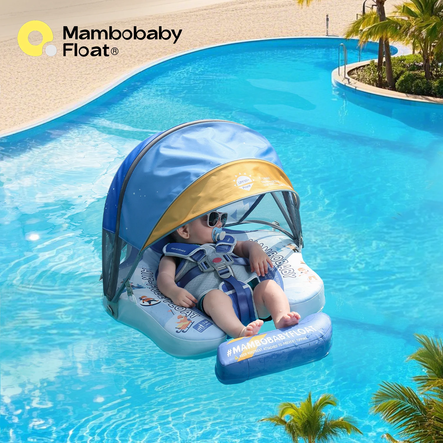

Mambobaby Float Formaldehyde-free and Solvent-free Roof Safe Harness Baby Swim Ring Toddler Pool Float Infant Coconut Fiber Ring