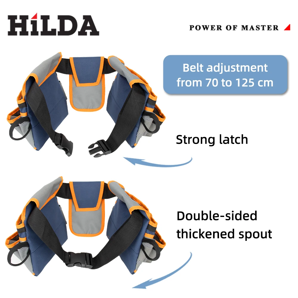 HILDA Multifunctional Adjustable Elastic Tool Storage Bag Wear-resistant and Waterproof Hardware Tool Waist Bag