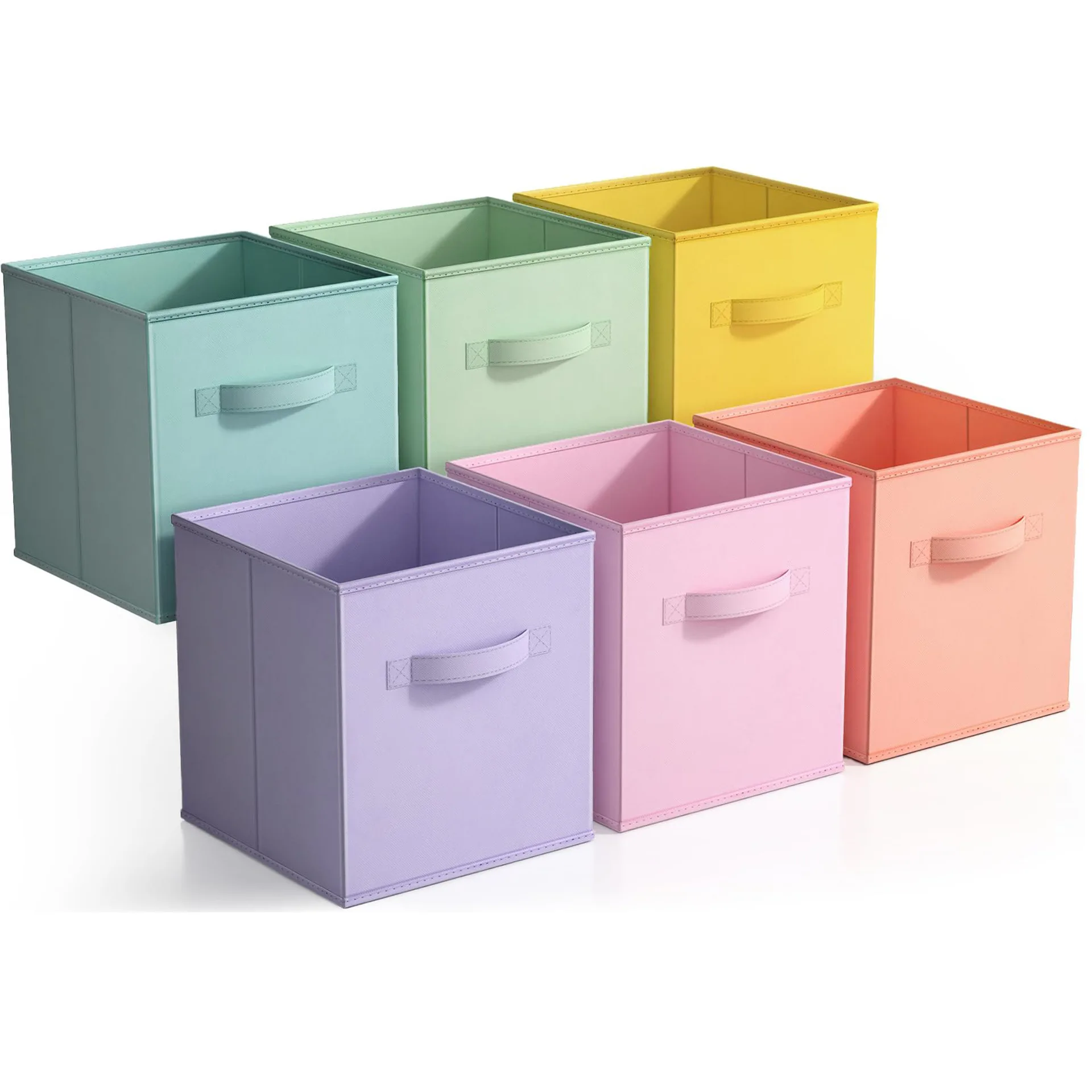 Uncovered Fabric Storage Box, Foldable, Home Organization and Storage, Clothing Toy Sorting Boxes,