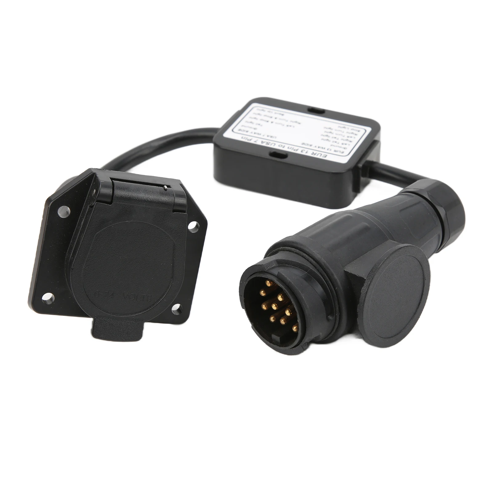 

Переходник для прицепных фар: европейский 13-контактный разъем на американский 7-контактный круглый разъем