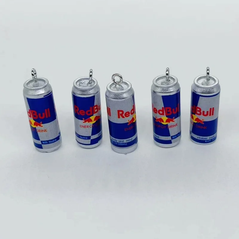 10 piece resin Red Bull can - perfect for jewelry DIY making earrings necklaces keychains