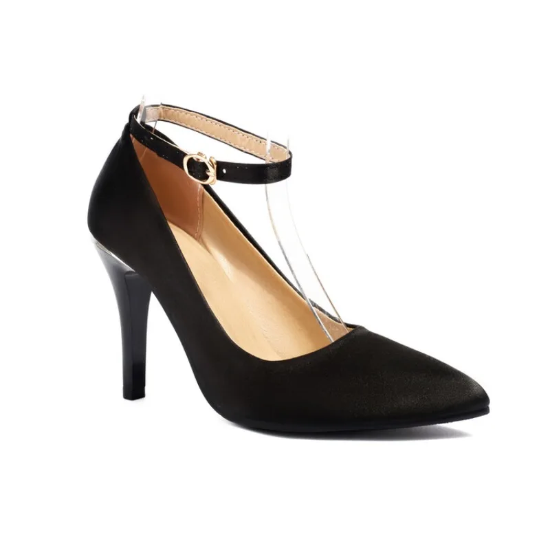 Oversized pointed thin follow-up shoes with simple style design, comfortable for banquets and commuting