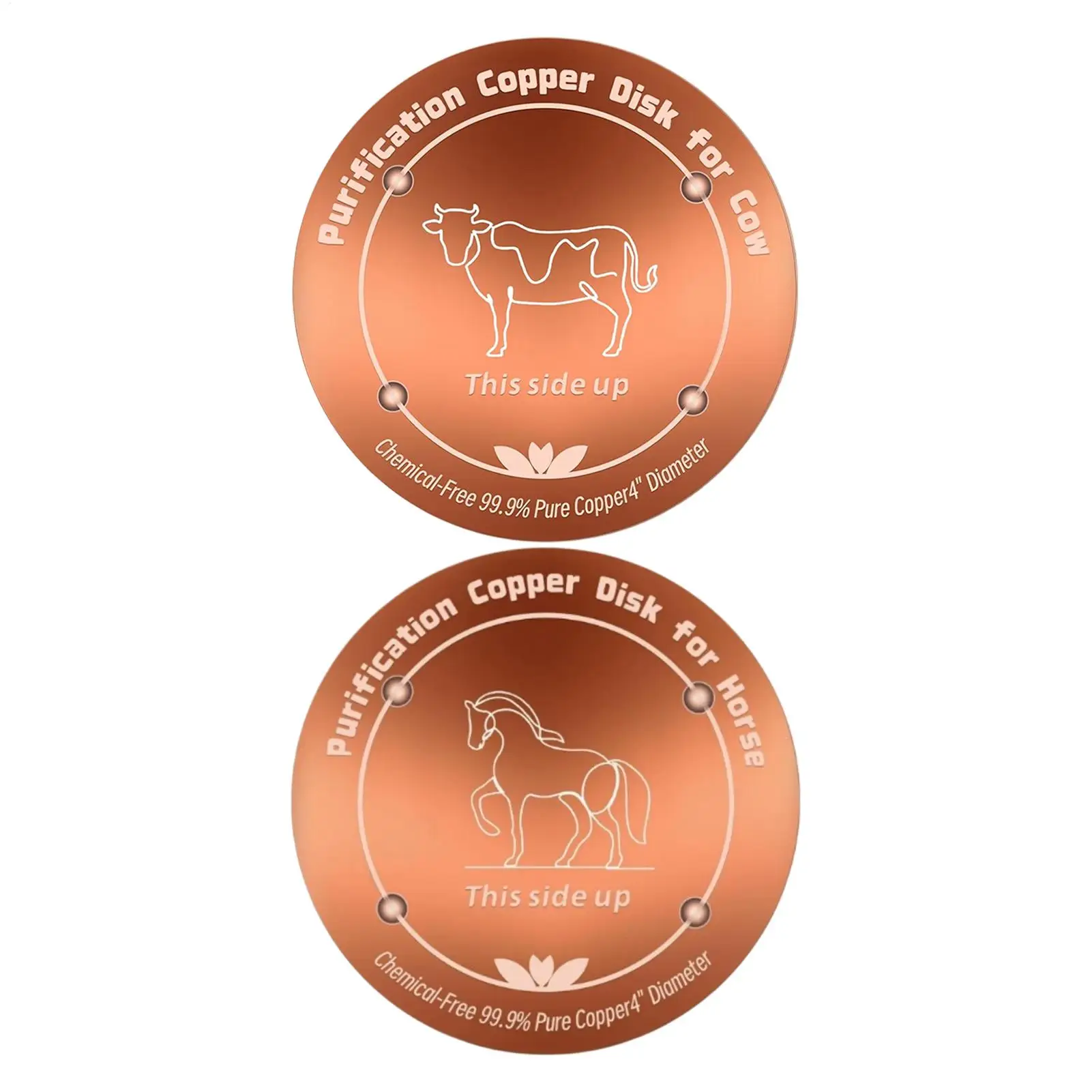 4-inch Universal Purification Copper Plate Purifier Copper Disk For Drinking Water 3-point Bracket Drinking Trough Bird Bath