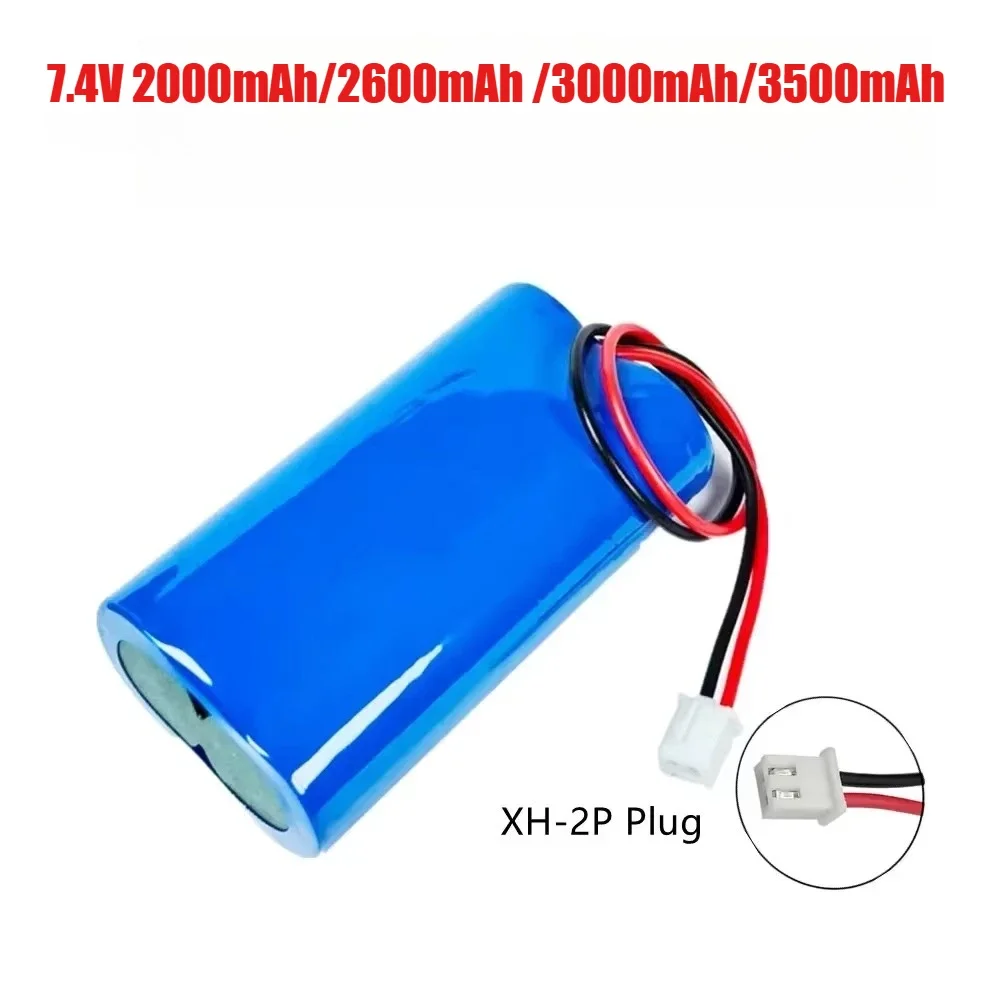 Akumulator litowy 18650 7,4 V 2000 mAh 3000 mAh 2S1P 3500 mAh z gniazdem megafonu, kartą zabezpieczającą + złącze XH-2.54 — zdjęcie produktu 3
